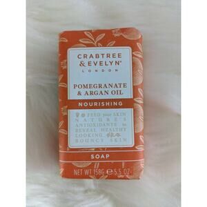 Crabtree & Evelyn POMEGRANATE & ARGAN OIL Nourishing Bar Soap 5.5oz